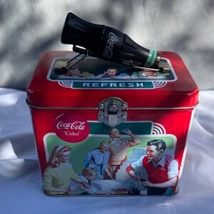 Coca-Cola Red Tin Box with Bottle Opener